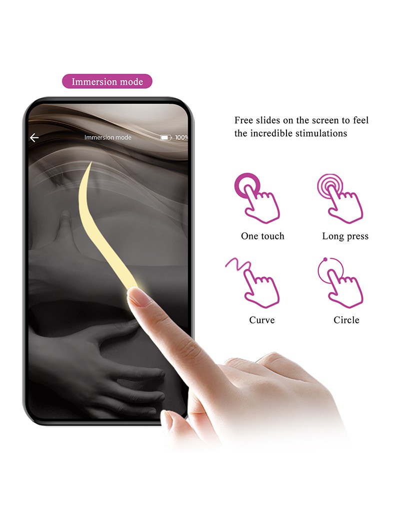 Pretty Love - August - Couple Vibrator with App Control - Purple