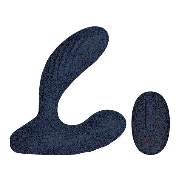 SVAKOM - Iker Neo - Interactive Pulsating Prostate Vibrator, App Controlled - Navy Blue