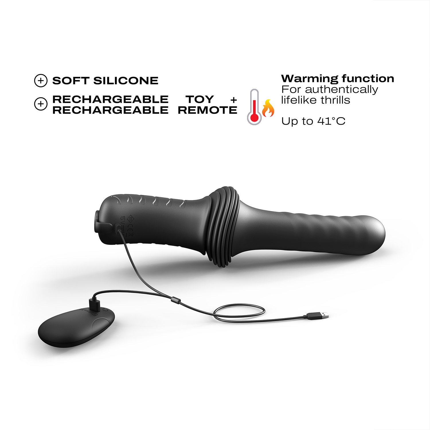 Dorcel - Deep Orgasm - Thrusting Vibrator - Black