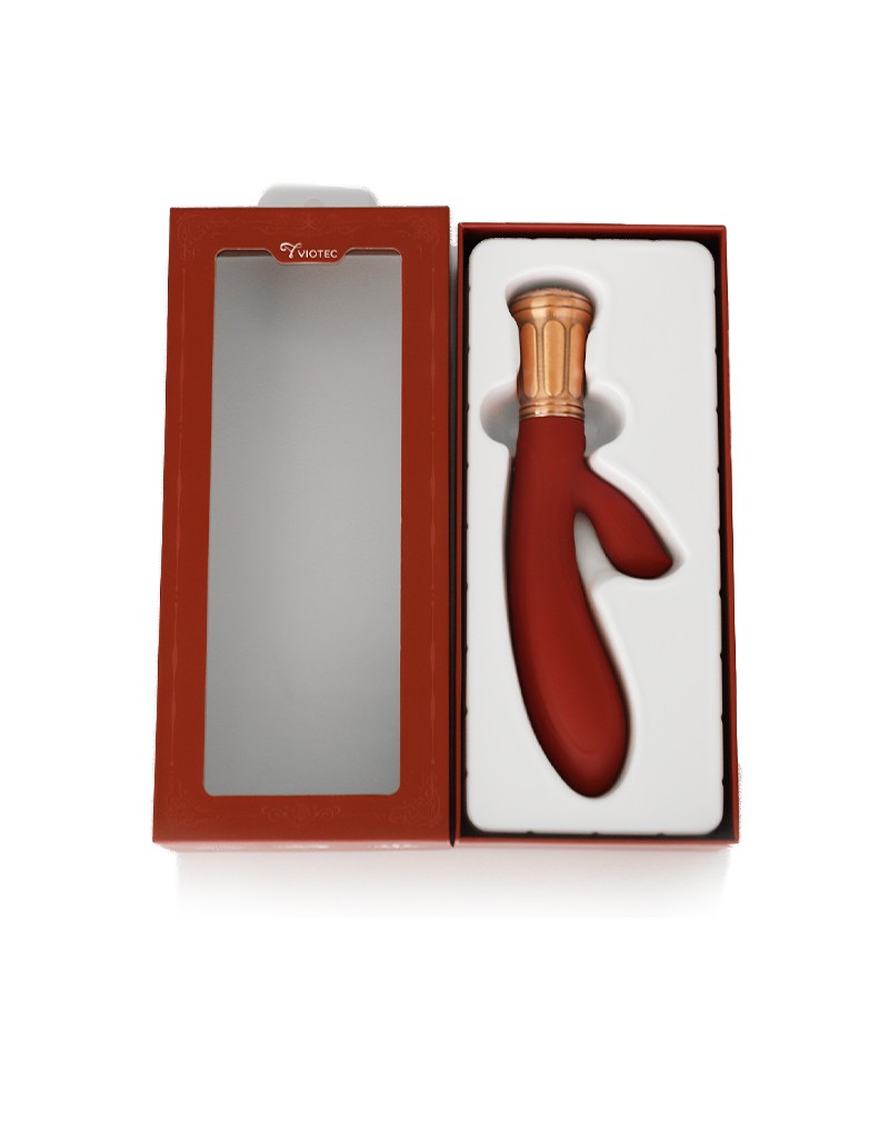 Viotec - Mina - Rabbit Vibrator - Gold & Wine Red