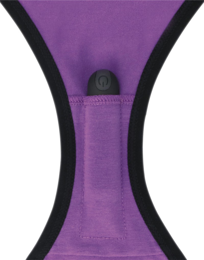 LoveToy - Slide - Printed Vibrating Sexy Panties - Purple