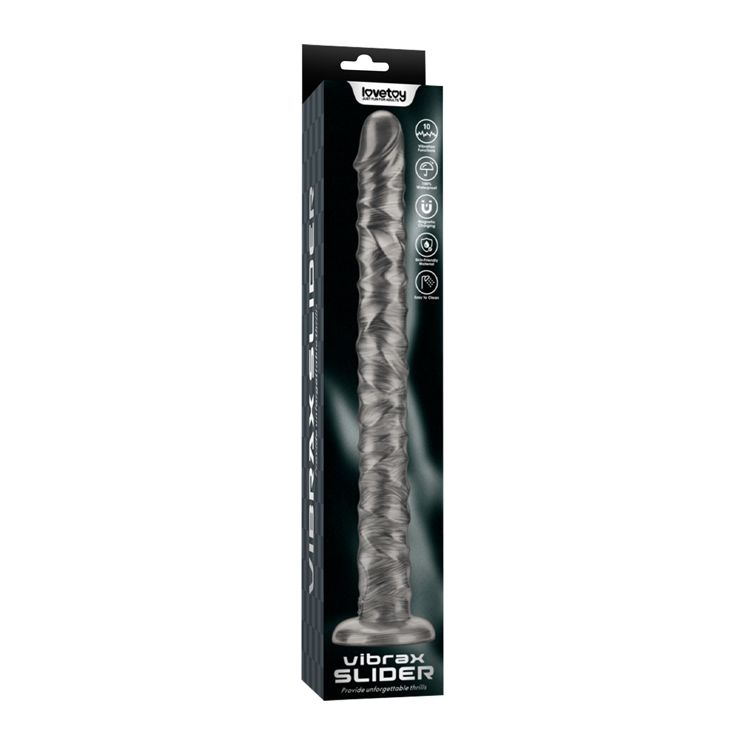 LoveToy - King Sized Vibrating Vibrax Slider 40,5cm - Silver