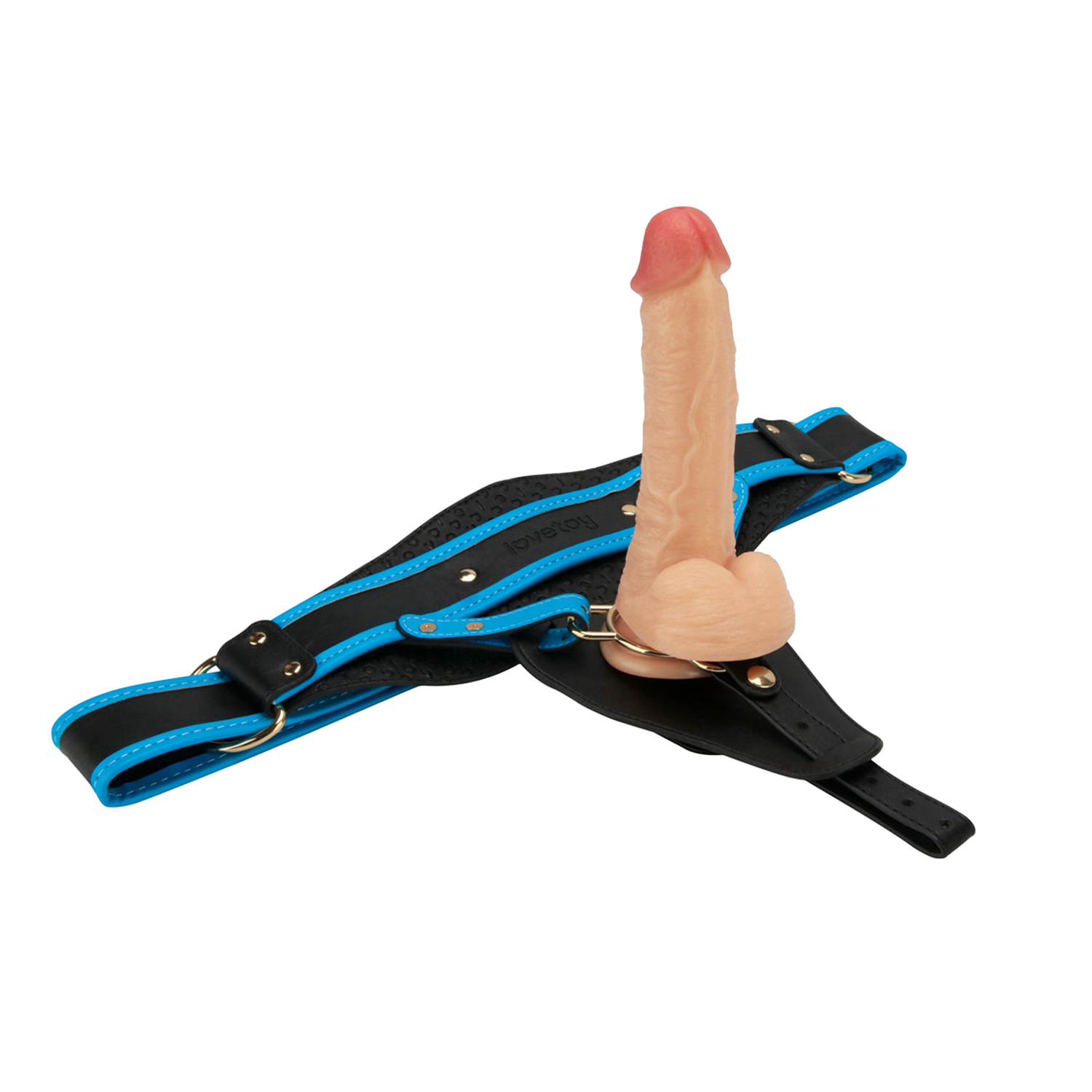 LoveToy - Ingen - Vibrating Enhanced Strap-on Set 8"/ 20 cm - Size XS/S/M - Nude