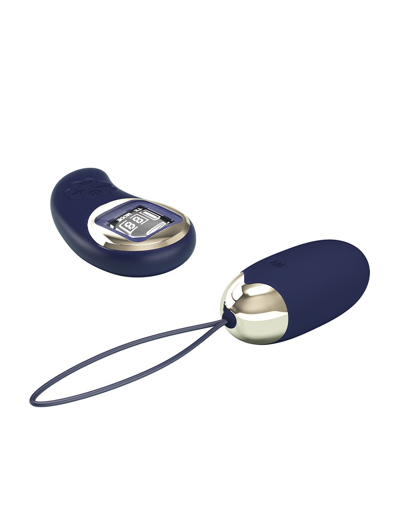 Pretty Love - Mina - Egg Vibrator with Remote Control - Dark Blue