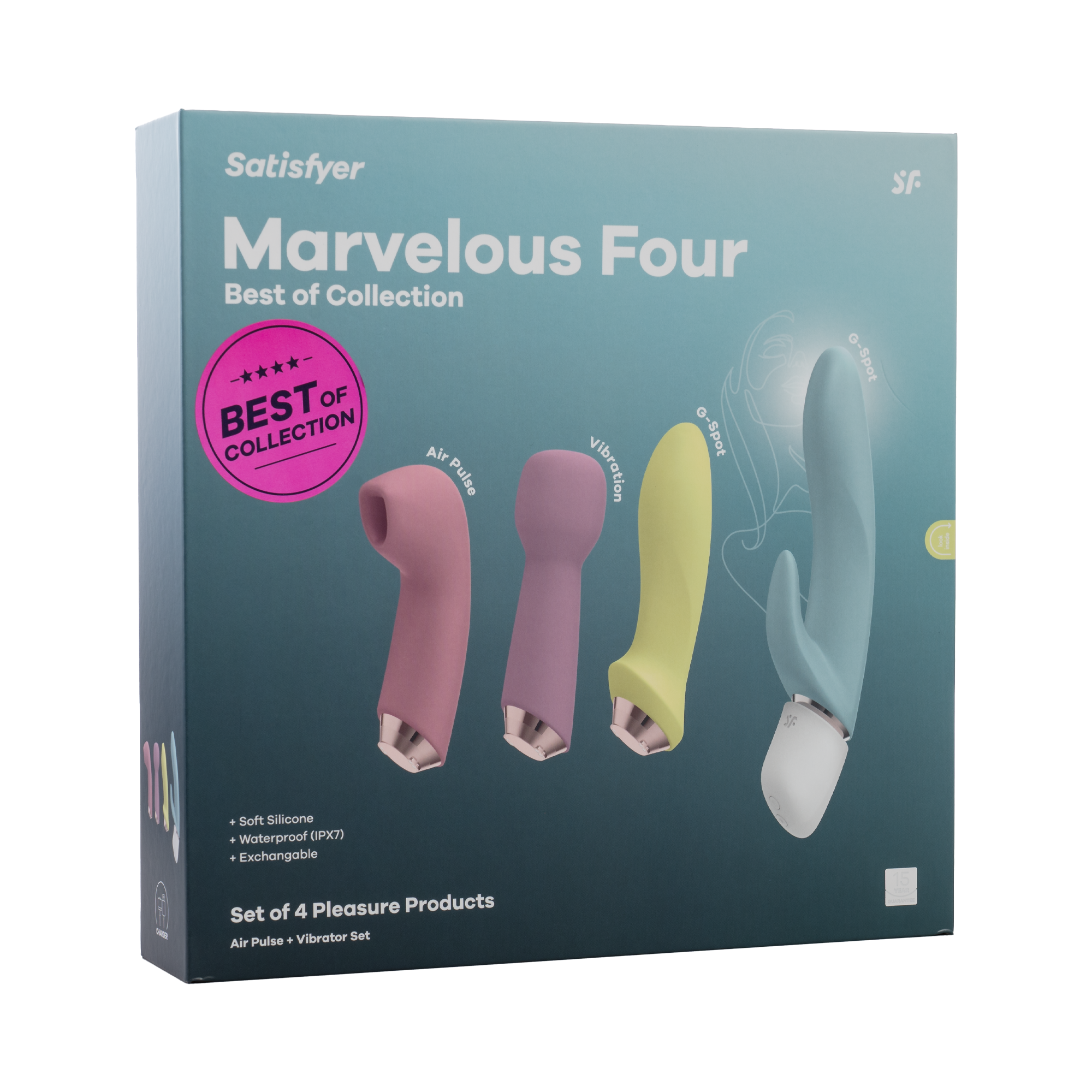 Satisfyer - Marvelous Four - Air Pulse + Vibrator Set - Multicolor