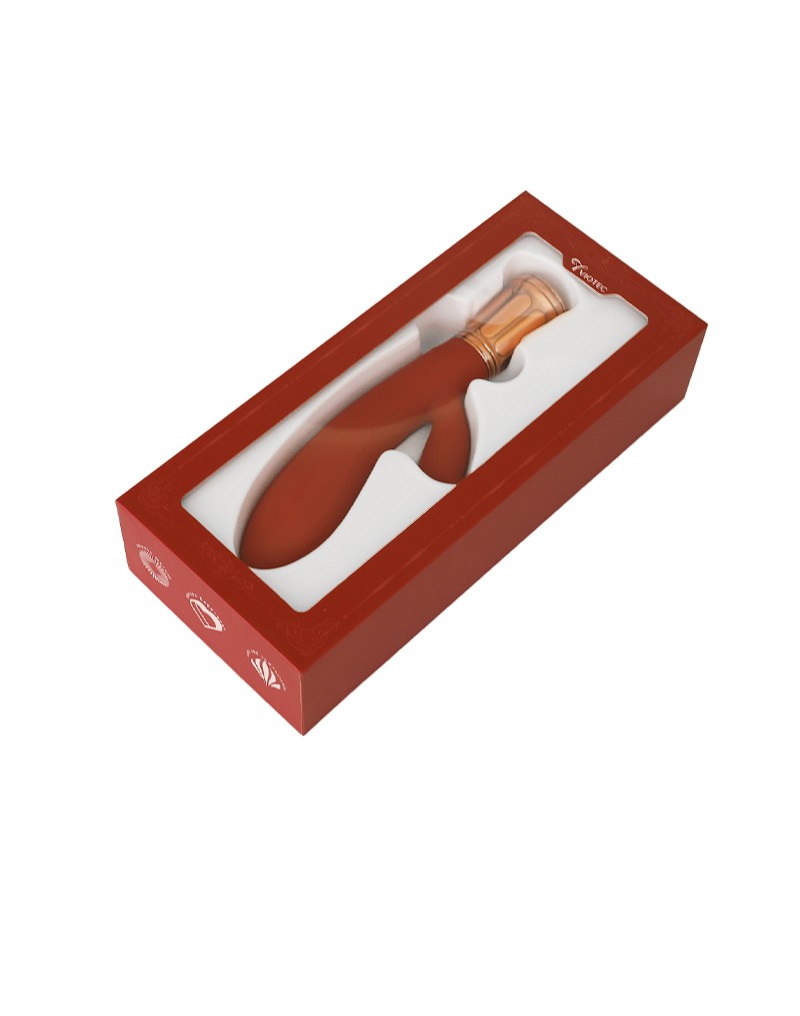 Viotec - Mina - Rabbit Vibrator - Gold & Wine Red