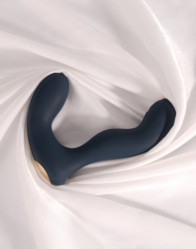 SVAKOM - Iker Neo - Interactive Pulsating Prostate Vibrator, App Controlled - Navy Blue