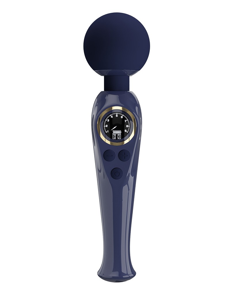 Pretty Love - Skyler - Wand Vibrator with Digital LED Display - Dark Blue