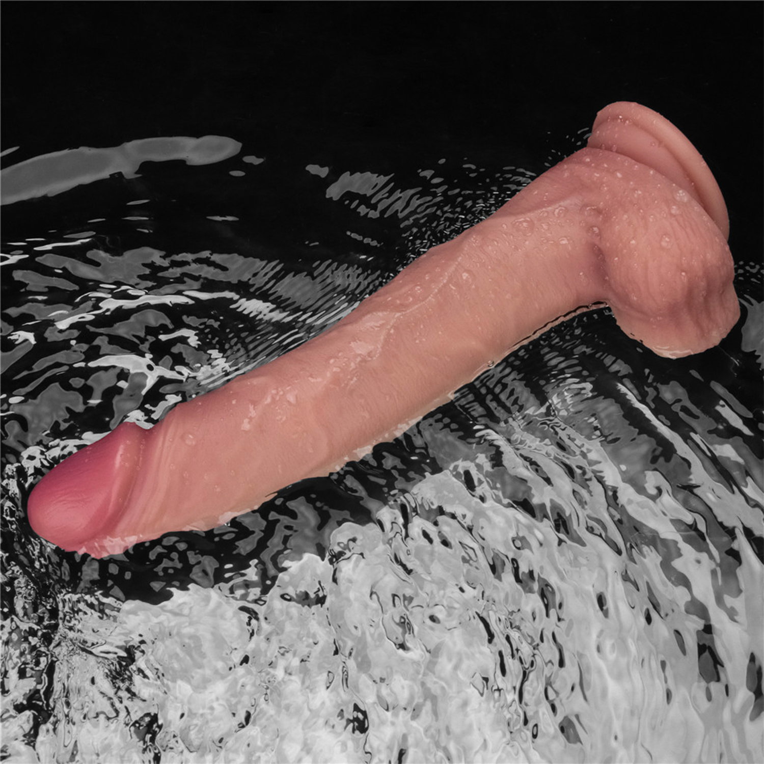 LoveToy - Vibrating Sliding Skin Pro II with remote control - 10"/ 25 cm - Nude
