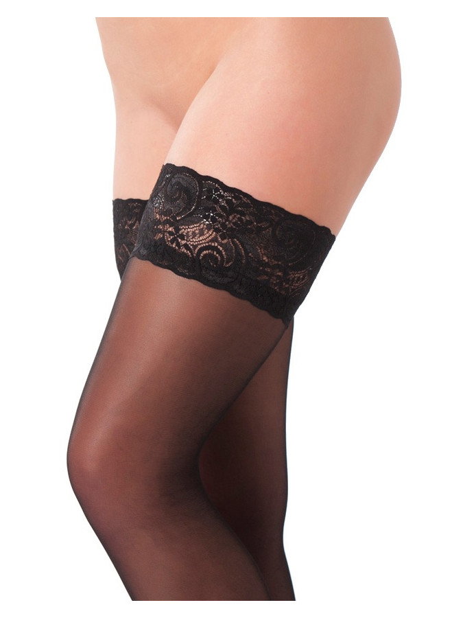 Amorable by Rimba - Hold-Up Stockings - One Size - Black