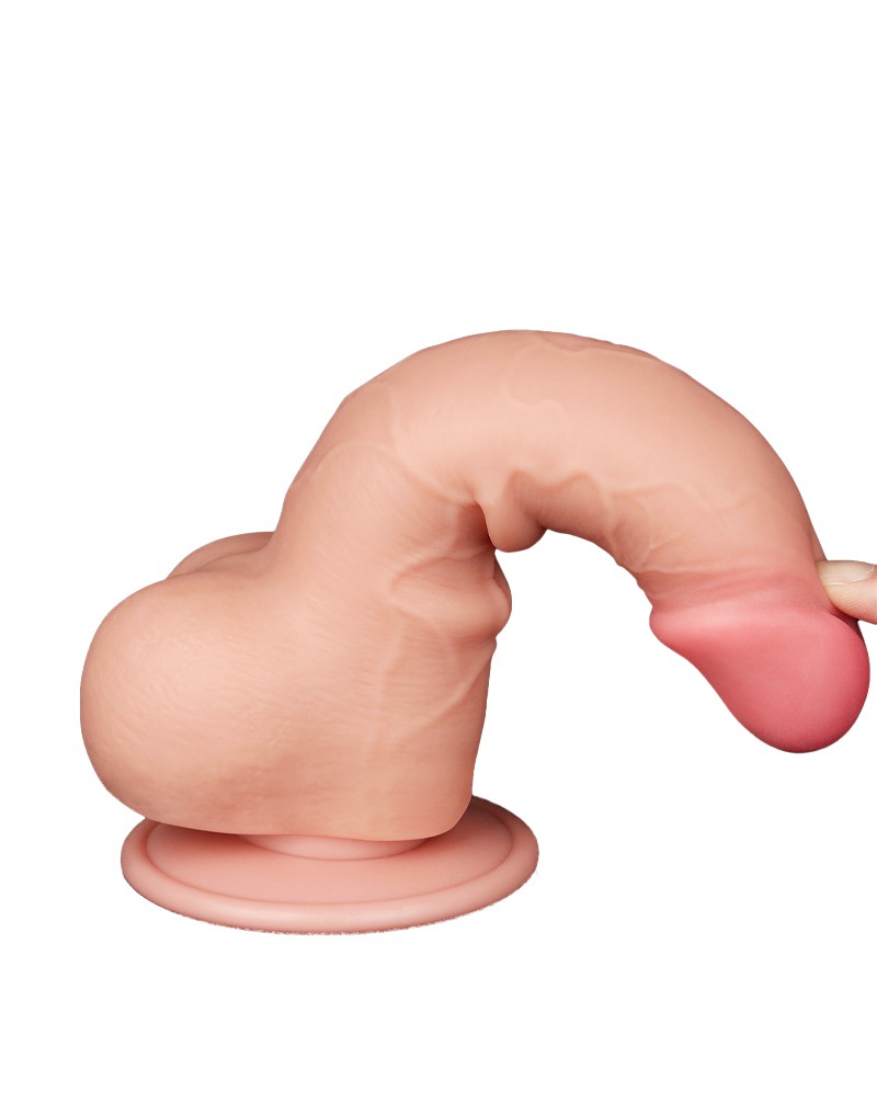 LoveToy - Sliding Skin Dildo 19.5 cm (Ø 3.6 cm) - Nude