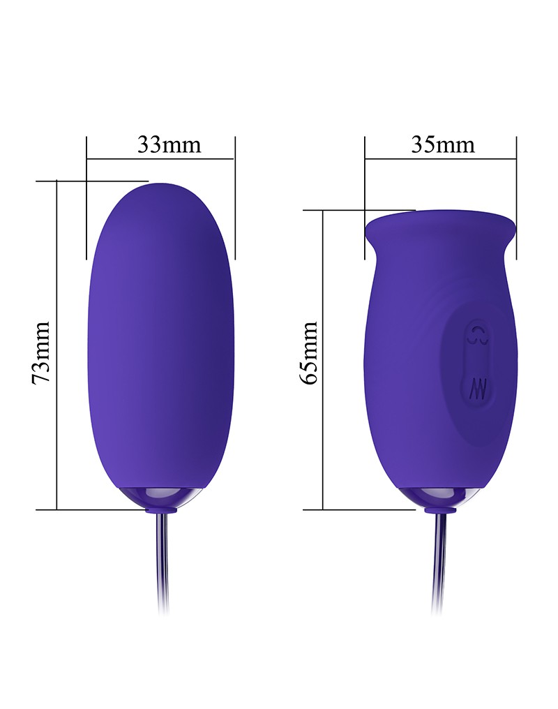 Pretty Love - Daisy-Youth - 2 in 1 Clit Licker and Vibrating Egg - Purple