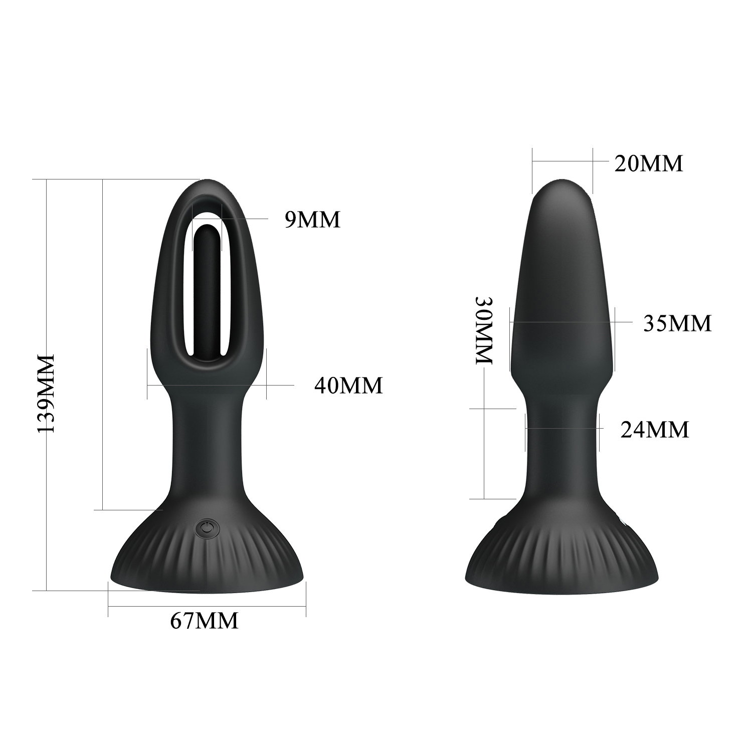 PL - Hubert - Anal Wiggling Vibrator - Black
