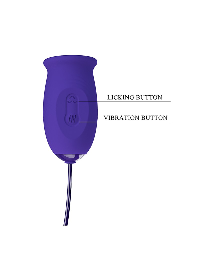 Pretty Love - Daisy-Youth - 2 in 1 Clit Licker and Vibrating Egg - Purple