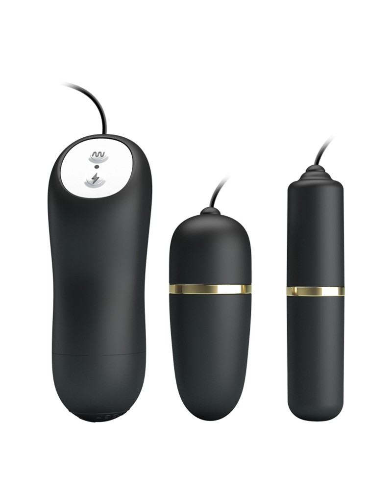 Pretty Love - Electric Stimulation Bullets Set - Black