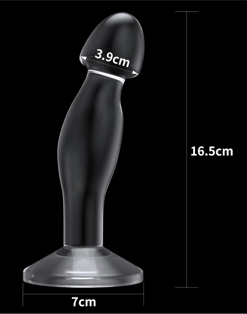 LoveToy - Flawless Clear Prostaat Plug 6.5" / 16.5 cm - Transparant