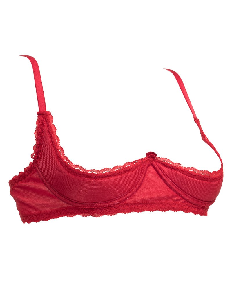 Amorable by Rimba - 1/2 Cup Bra - Red