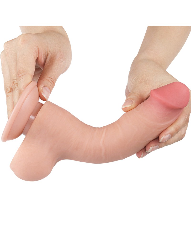 LoveToy - Sliding Skin Dildo 20 cm (Ø 3.9 cm) - Nude