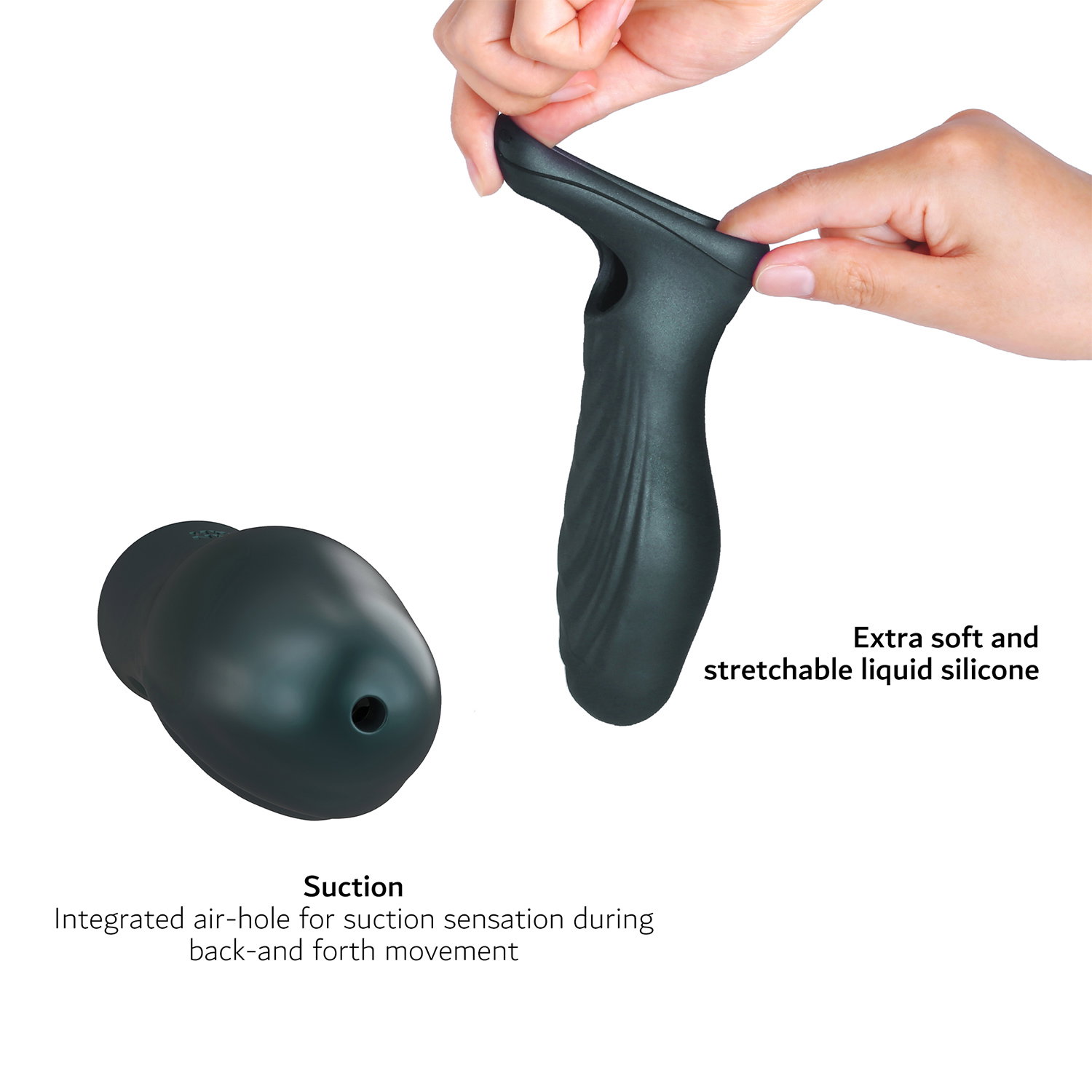 MANWAN - Ryzer Max - Penis Extender and Soft Masturbating Sleeve - Pine Grey