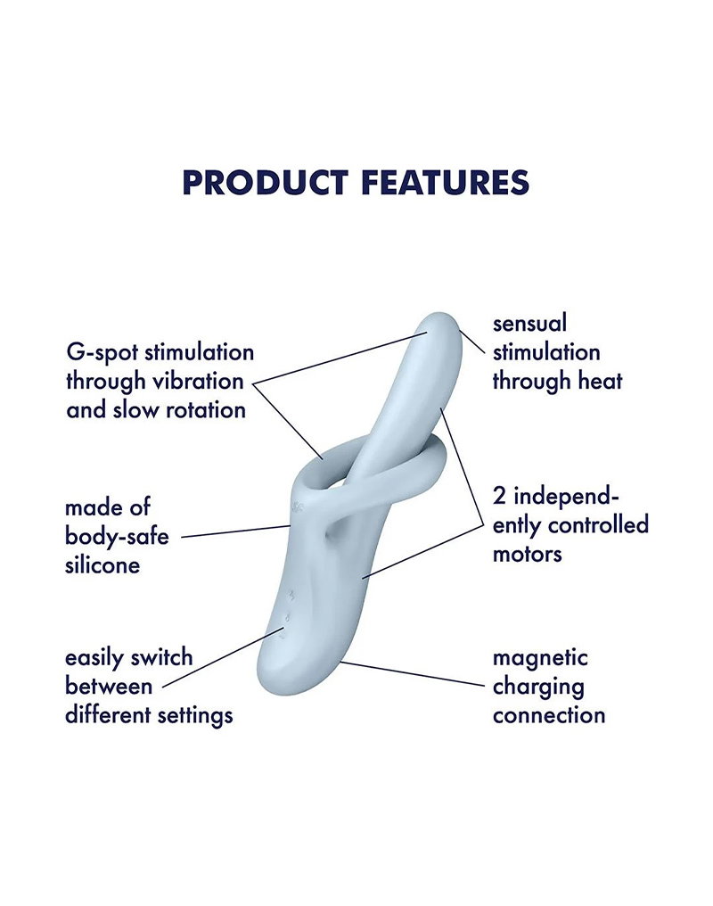 Satisfyer - Heat Flex 4 - Warming Rabbit Vibrator - Blue