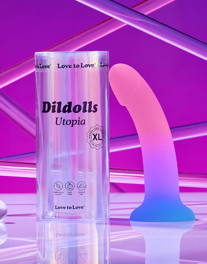 Love to Love - Utopia - Dildolls - Size XL - Rose/Violet/Blue