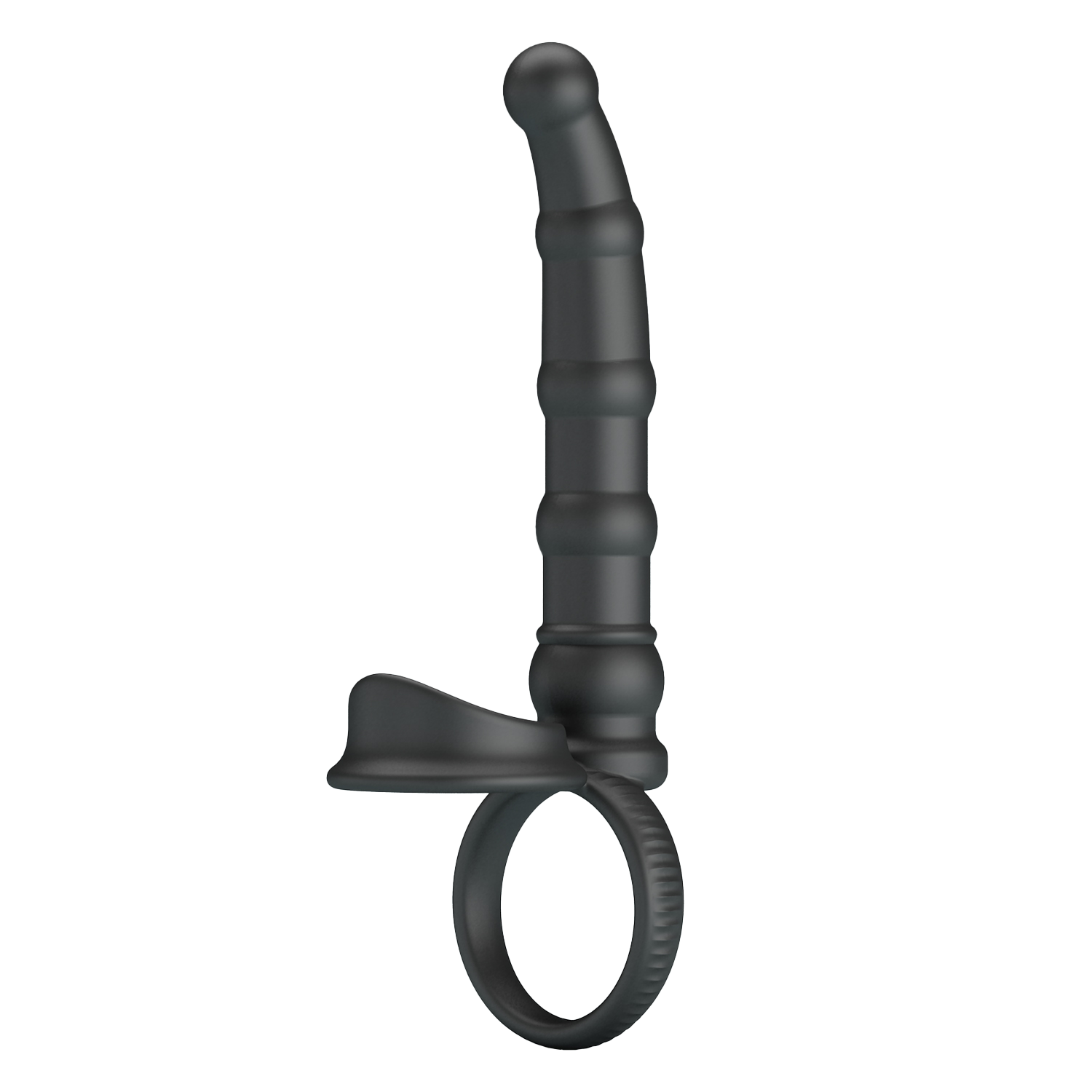 PL - Tatum - Anal Vibrator with Cock Ring - Black