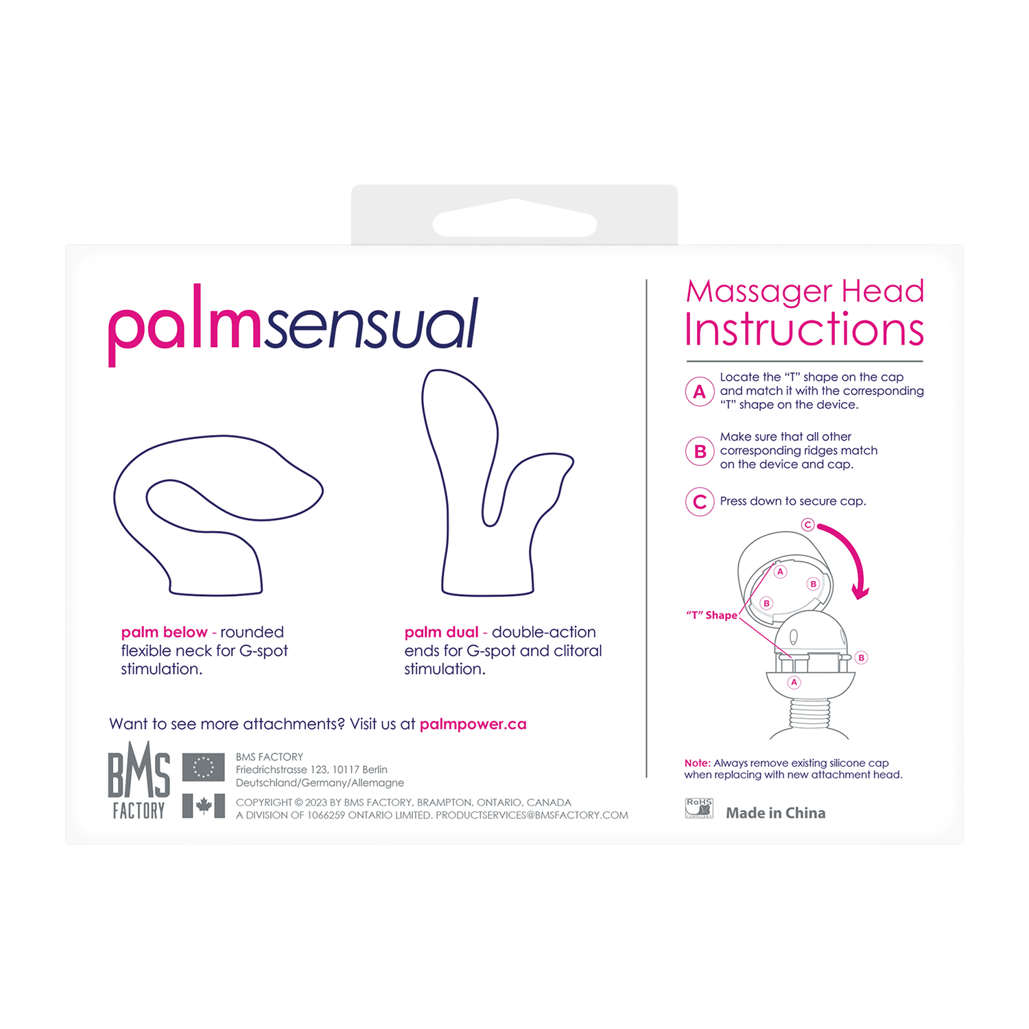 PalmPower - PalmSensual - Head Attachments - Blue