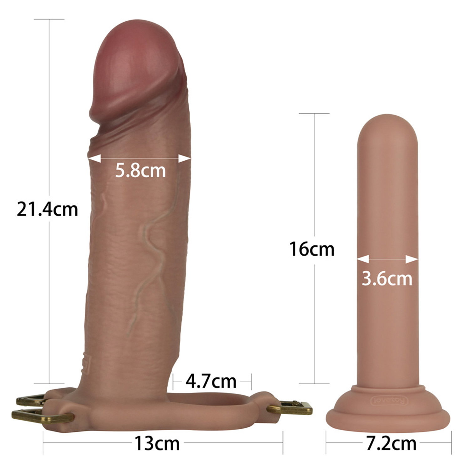 LoveToy - Ingen 9" inch - Enchanced Set XS/S/M - Nude