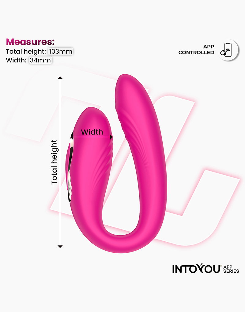 IY - Couty - Couples Toy 360° Oscilation, App Controlled - Pink