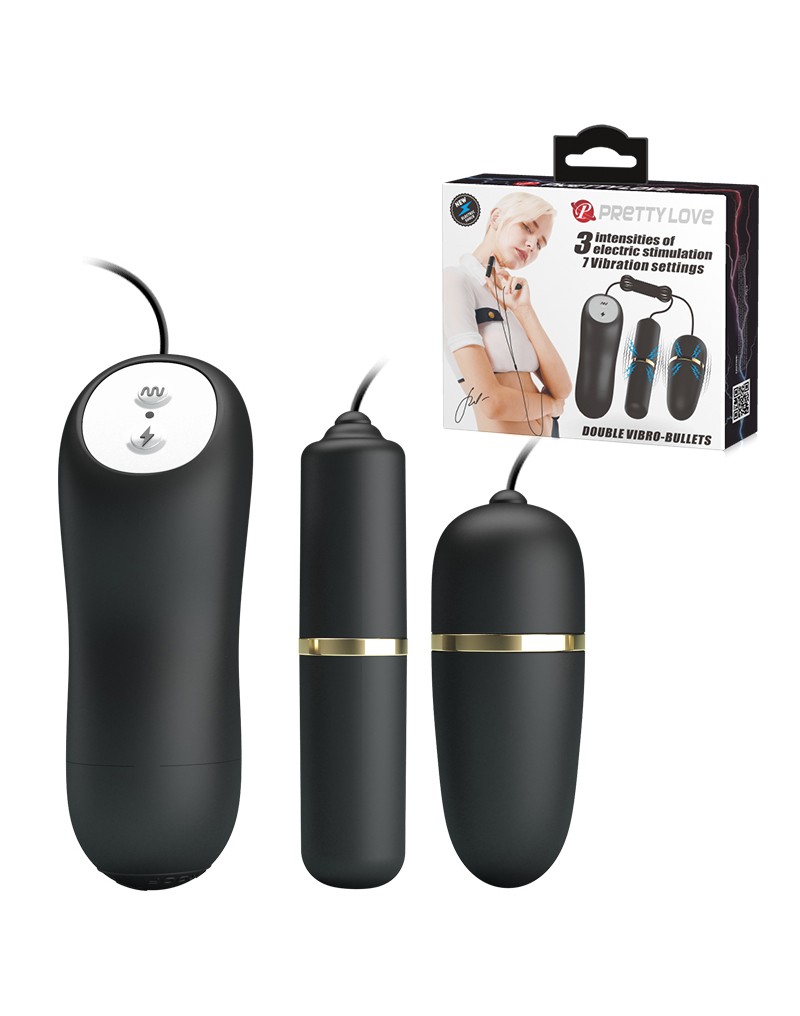 Pretty Love - Electric Stimulation Bullets Set - Black