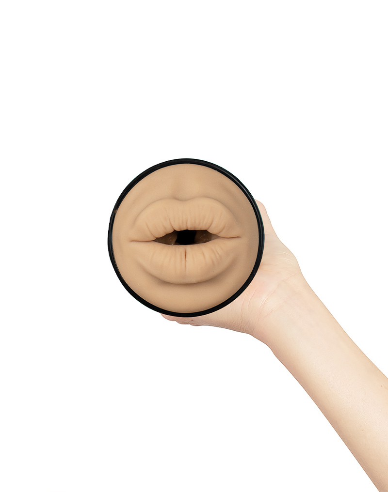Kiiroo - Combo Set of Interactive Suction Masturbator PowerBlow and FeelStar Victoria June Mouth Stroker - Black