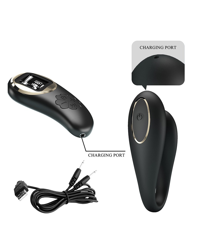 Pretty Love - Nathan - Couple Vibrator With Remote - Black