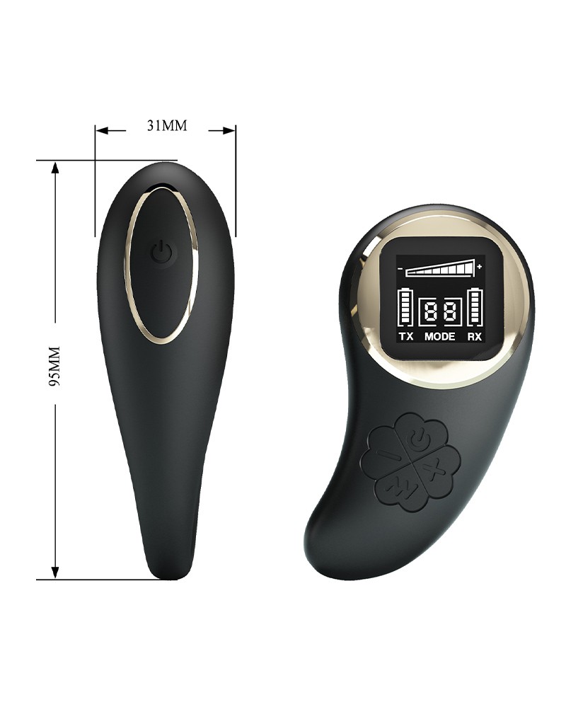 Pretty Love - Nathan - Couple Vibrator With Remote - Black