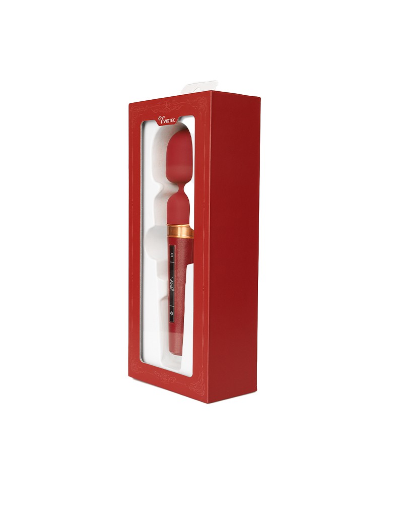 Viotec - Titan - Wand Vibrator - Gold & Wine Red
