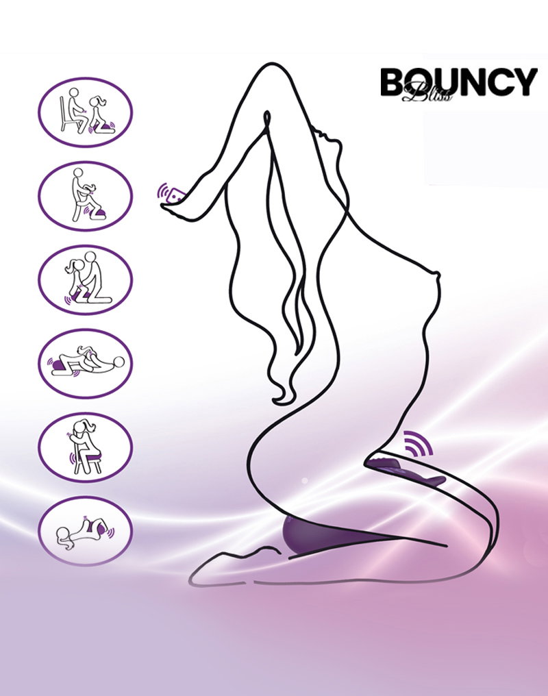 Bouncy Bliss - Flow - Sit-On Vibrator - Purple