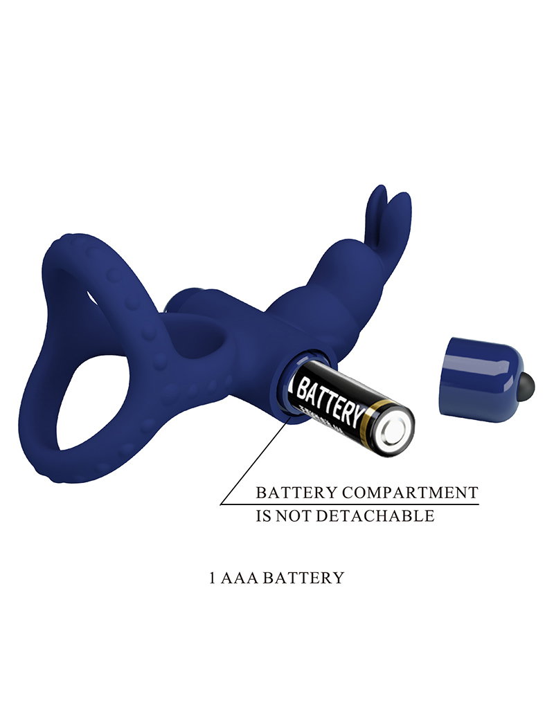 Pretty Love - Luchito - Rabbit Cock Ring - Deep Blue