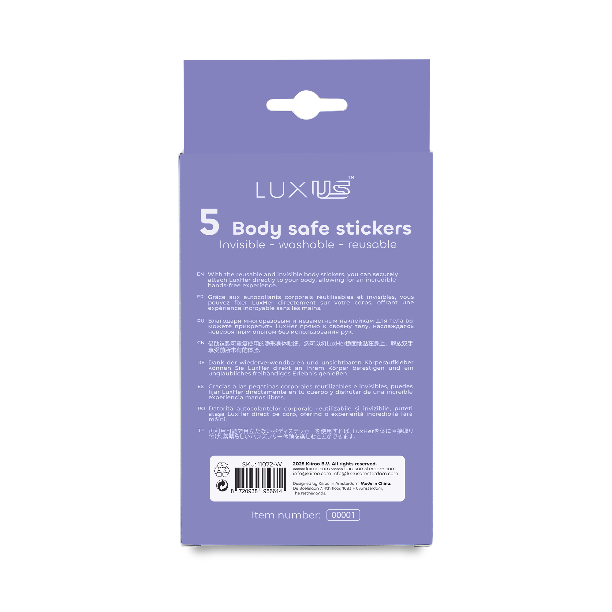 LUXUS - Adhesive Stickers - Set of 5 pieces - Transparant