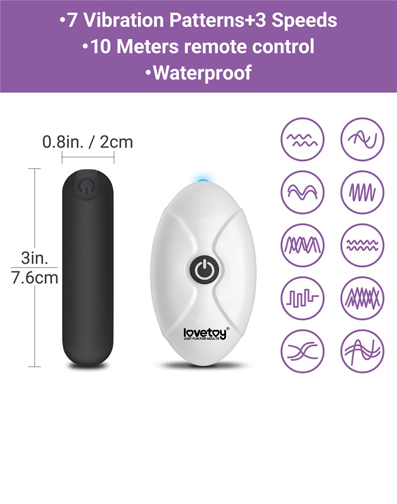 LoveToy - Slide - Printed Vibrating Sexy Panties - Purple