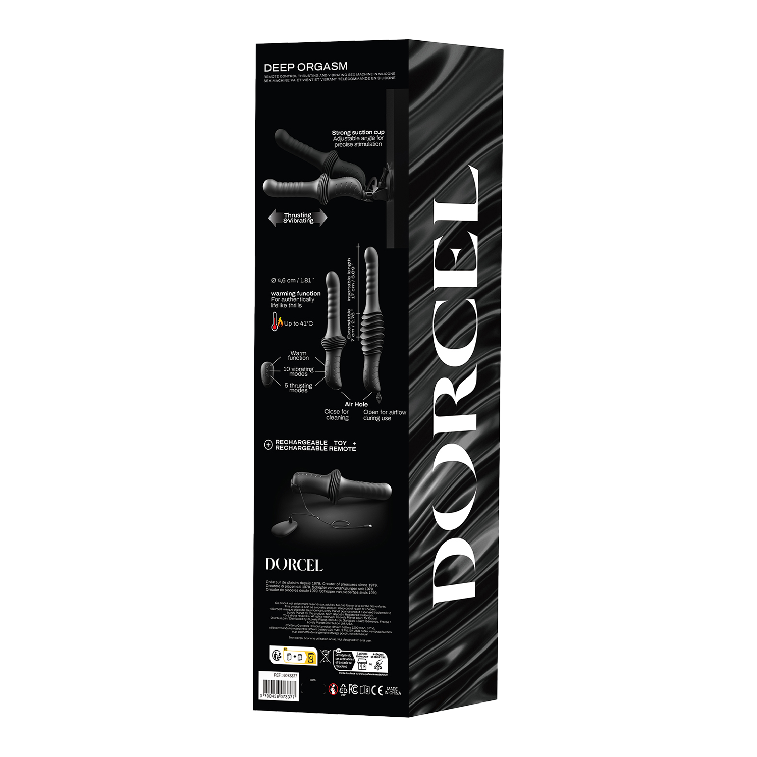 Dorcel - Deep Orgasm - Thrusting Vibrator - Black