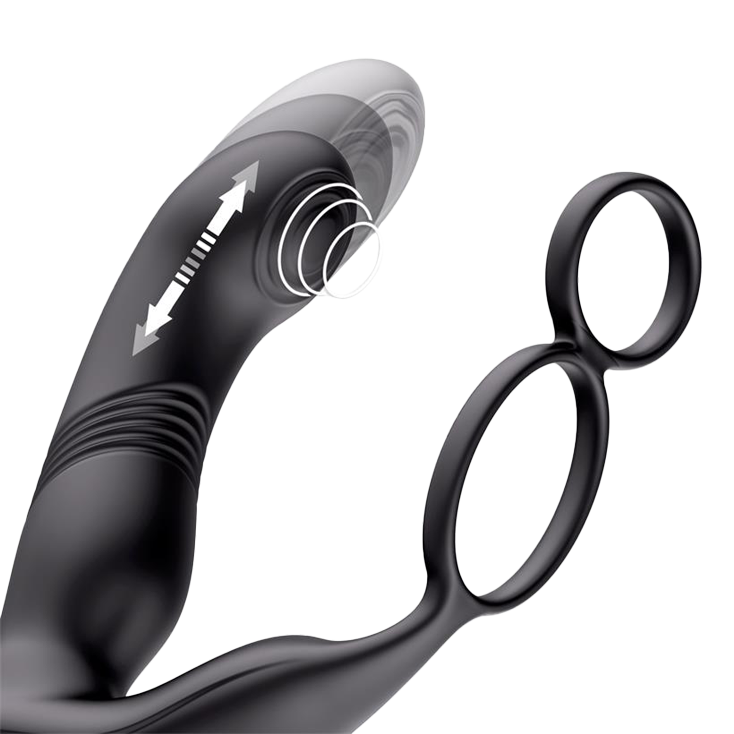 IY - Astex - Thrusting & Tapping Prostate Massager with Remote Control - Black