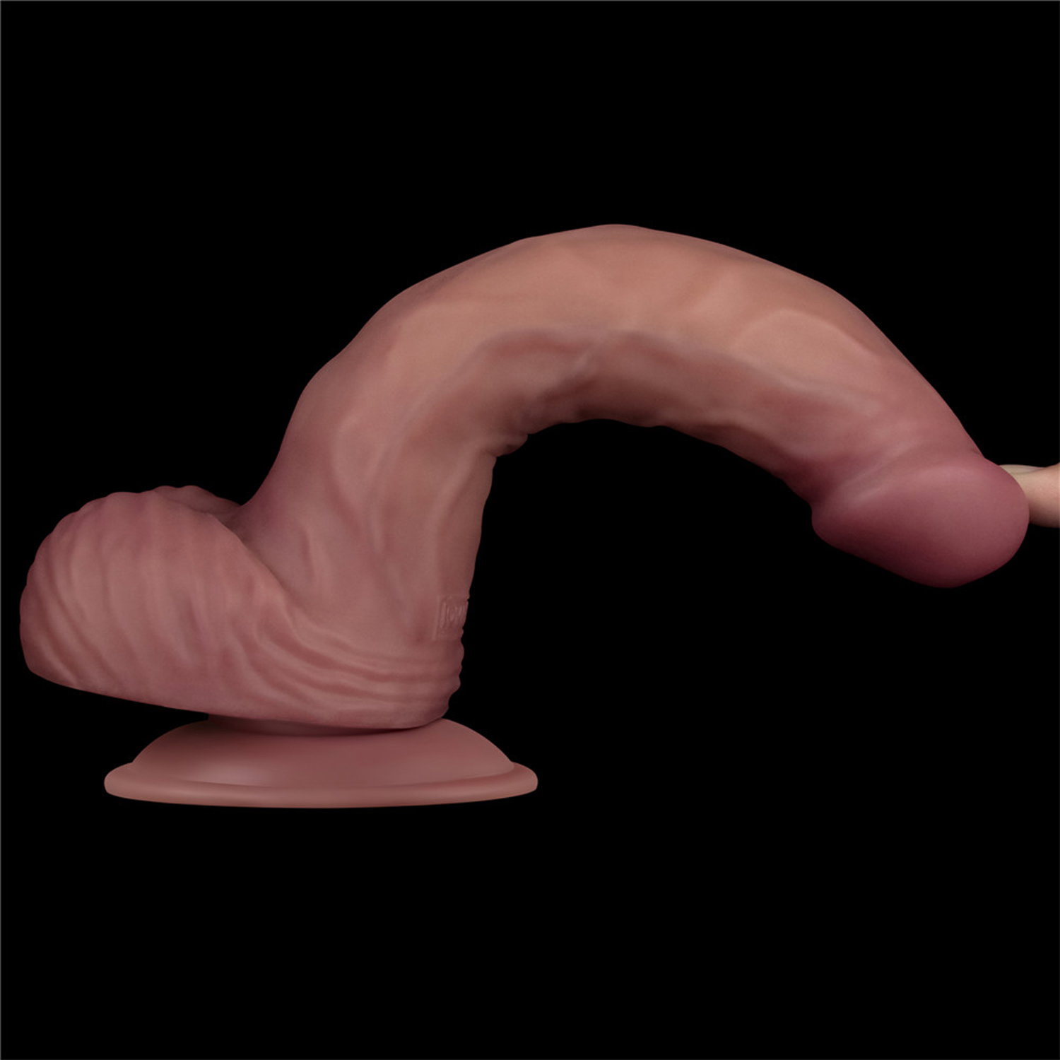 LoveToy - Power Cock 23cm - Vibrating Dual Desinty - Nude
