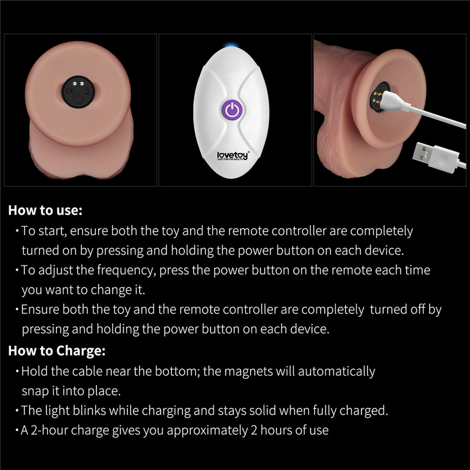 LoveToy - Vibrating Sliding Skin Pro II with remote control - 10"/ 25 cm - Nude