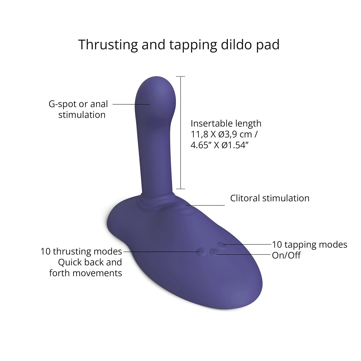 Love to Love - GoFast - Sit-on Vibrator - Midnight Indigo