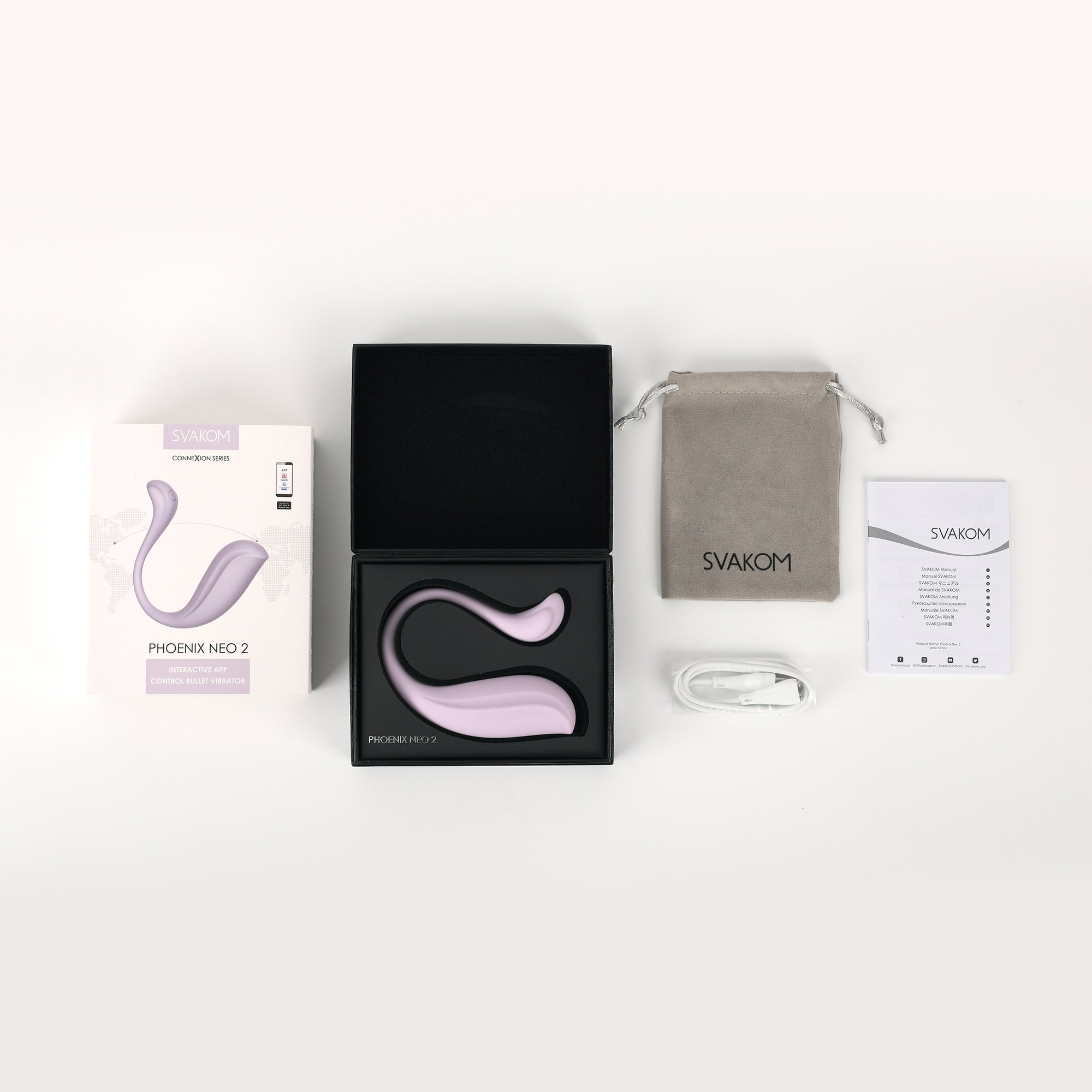 SVAKOM - Phoenix Neo 2 - Interactive Bullet Vibrator with App Control - Lilac