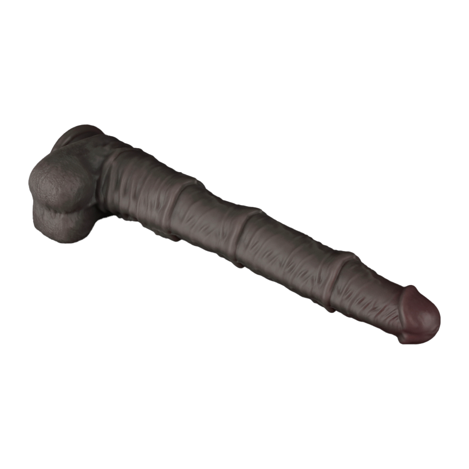 LoveToy - Nature Cock - 16" Dual Layered Bendable Cock XXL - Black