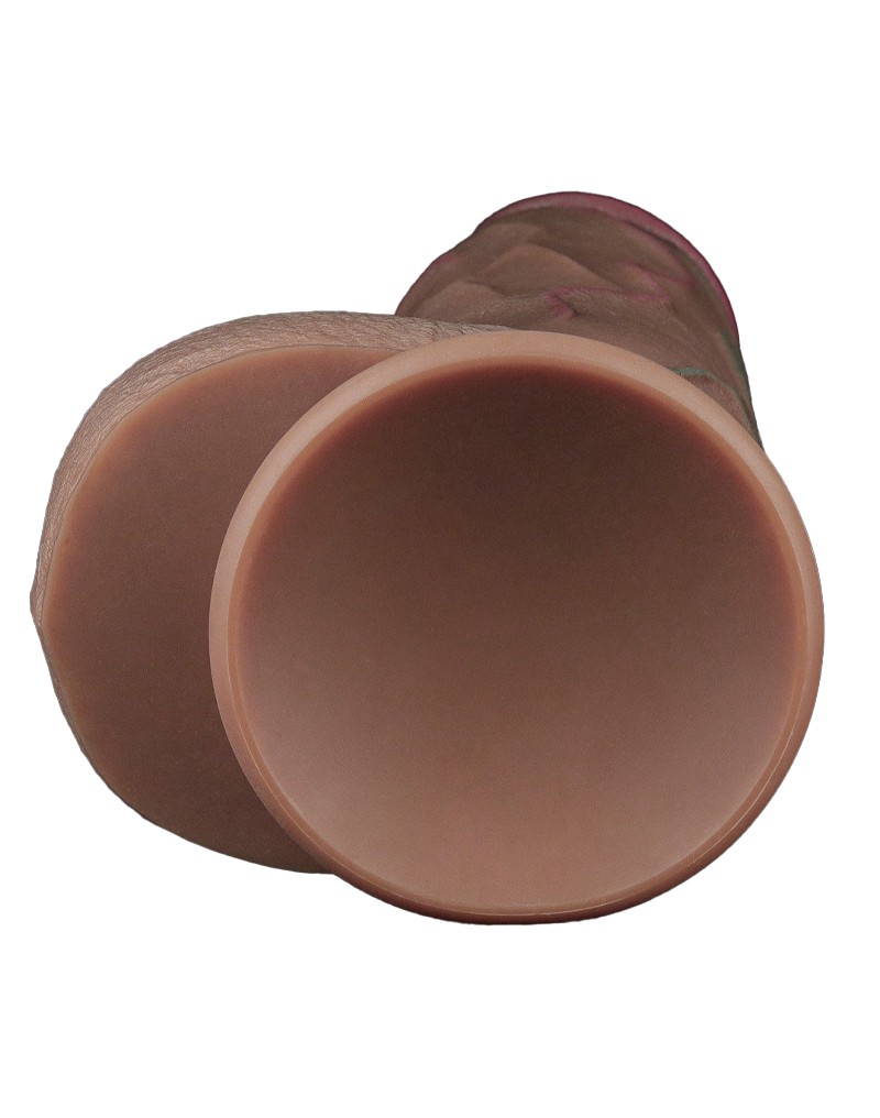 LoveToy - Dual Layered Silicone Dildo XXL 31 cm (Ø7.6 cm) - Brown