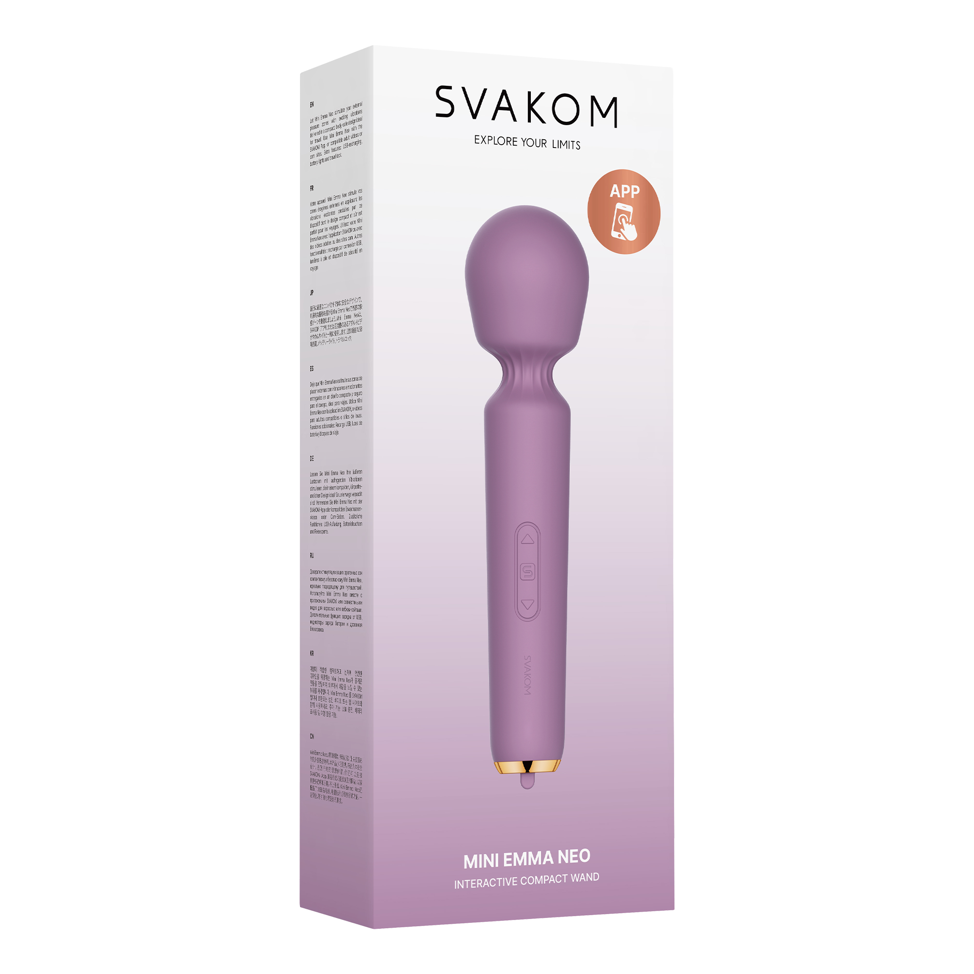 SVAKOM - Mini Emma Neo - Interactive Compact Wand Vibrator - Pink