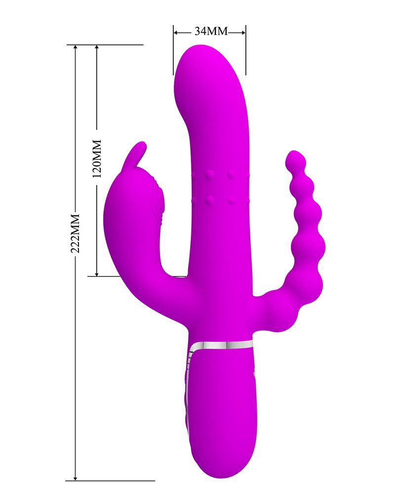 Pretty Love - Cammy - Triple Vibrator - Purple