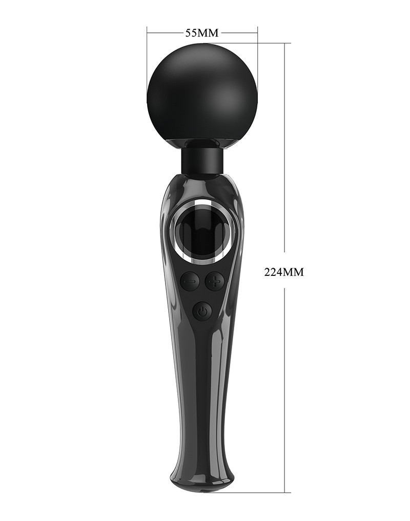 Pretty Love - Skyler - Wand Vibrator with Digital LED Display - Black