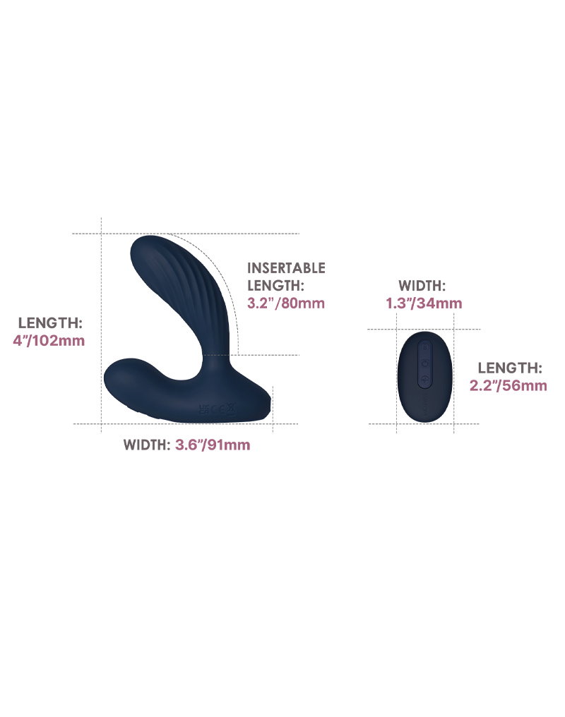 SVAKOM - Vick Neo 2 - Prostate Vibrator, App Controlled - Navy Blue